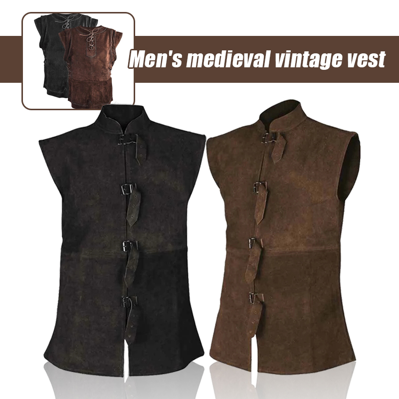 Men Medieval Vest Gothic Tailcoat Jacket Halloween Costume gothic